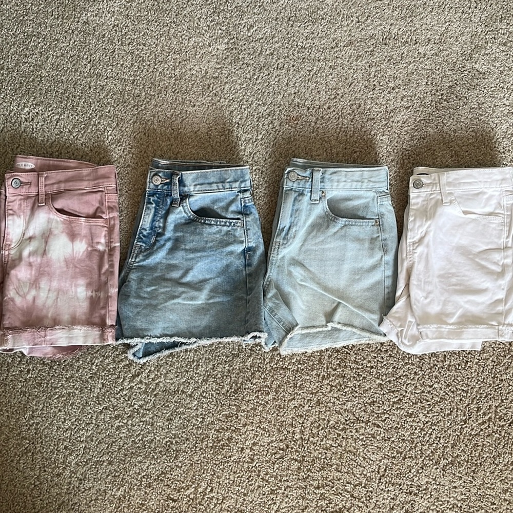 Four Pairs Girls Old Navy Shorts